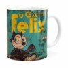 Caneca Gato Felix Retrô Branca