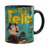 Caneca Gato Felix Retrô Preta