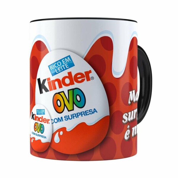 Caneca Chocolate Kinder Ovo Preta
