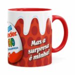 Caneca Chocolate Kinder Ovo Vermelha