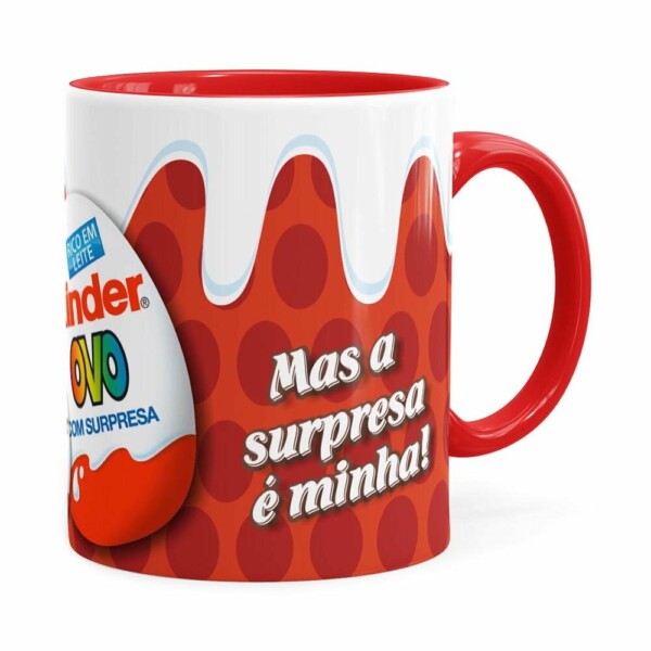 Caneca Chocolate Kinder Ovo Vermelha