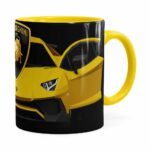 Caneca Lamborguini 3d Print Carros Amarela