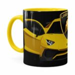 Caneca Lamborguini 3d Print Carros Amarela