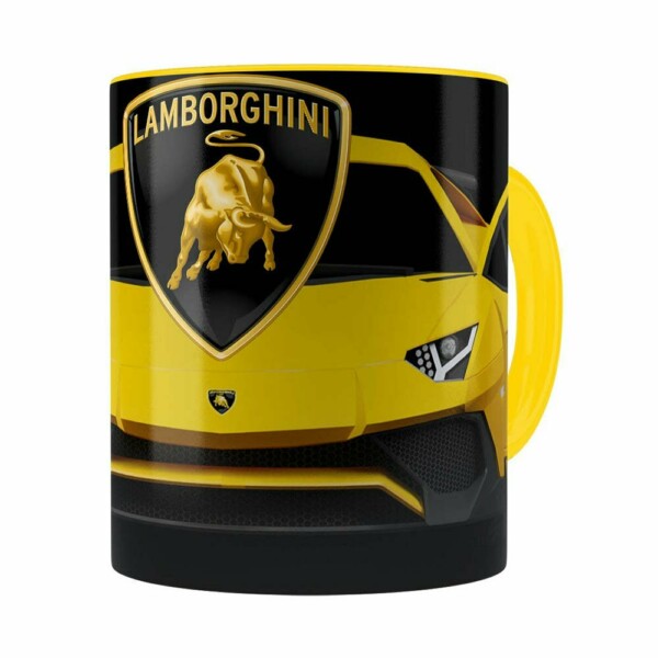 Caneca Lamborguini 3d Print Carros Amarela