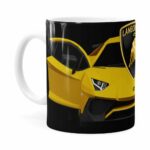 Caneca Lamborguini 3d Print Carros Branca