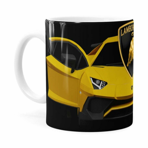 Caneca Lamborguini 3d Print Carros Branca