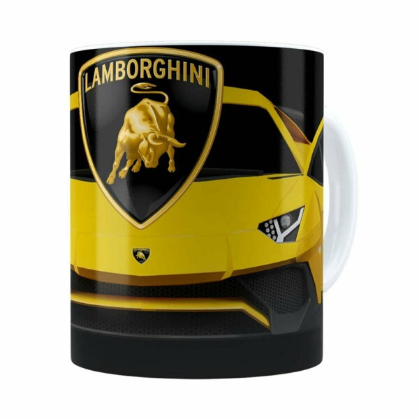 Caneca Lamborguini 3d Print Carros Branca