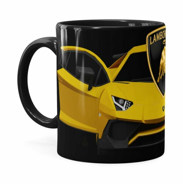 Caneca Lamborguini 3d Print Carros Preta