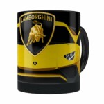 Caneca Lamborguini 3d Print Carros Preta