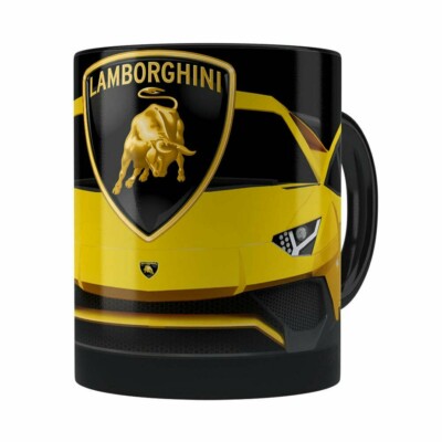 Caneca Lamborguini 3d Print Carros Preta