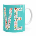 Caneca Love Floral Branca