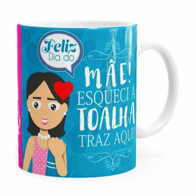 Caneca Mãe Atenciosa E Brava V01 Branca