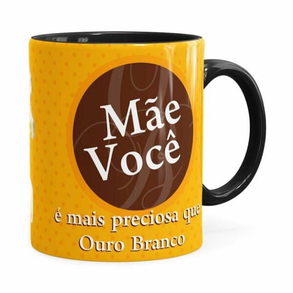 Caneca Mãe Mais Preciosa Preta