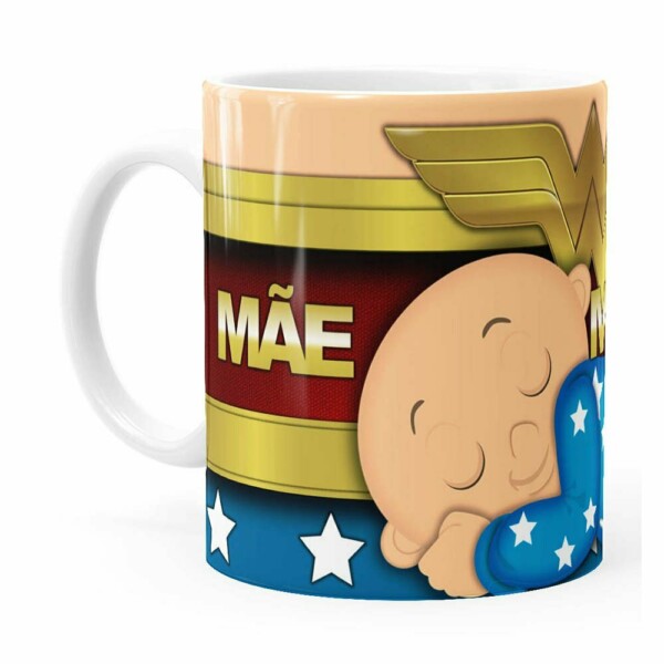 Caneca Mãe Maravilha Bebê Branca