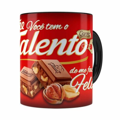 Caneca Mãe Você Tem O Talento Preta