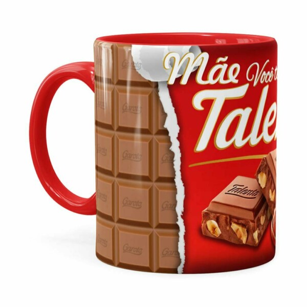 Caneca Mãe Você Tem O Talento Vermelha