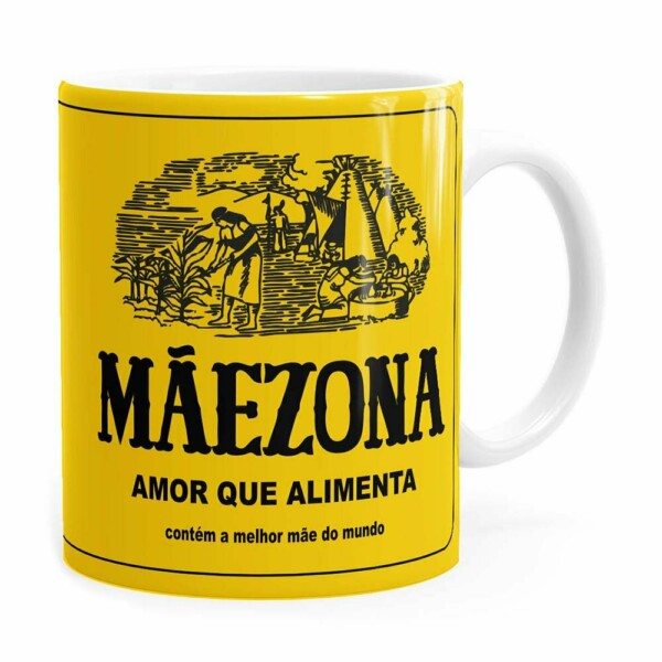 Caneca Mãezona Maizena Branca