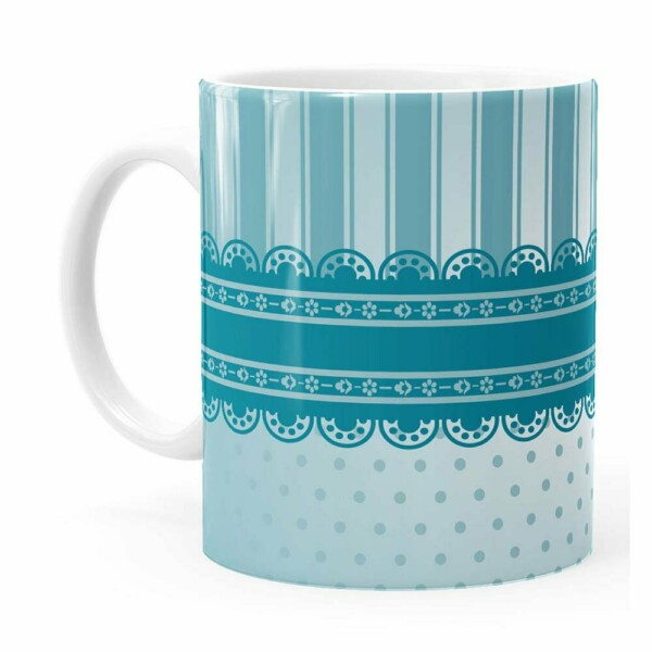 Caneca Mãezona Poá Renda Branca