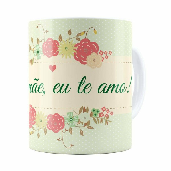 Caneca Mamãe Eu Te Amo Adventista V02 Branca
