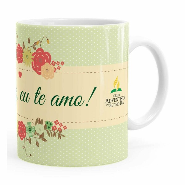 Caneca Mamãe Eu Te Amo Adventista V02 Branca