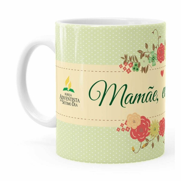 Caneca Mamãe Eu Te Amo Adventista V02 Branca