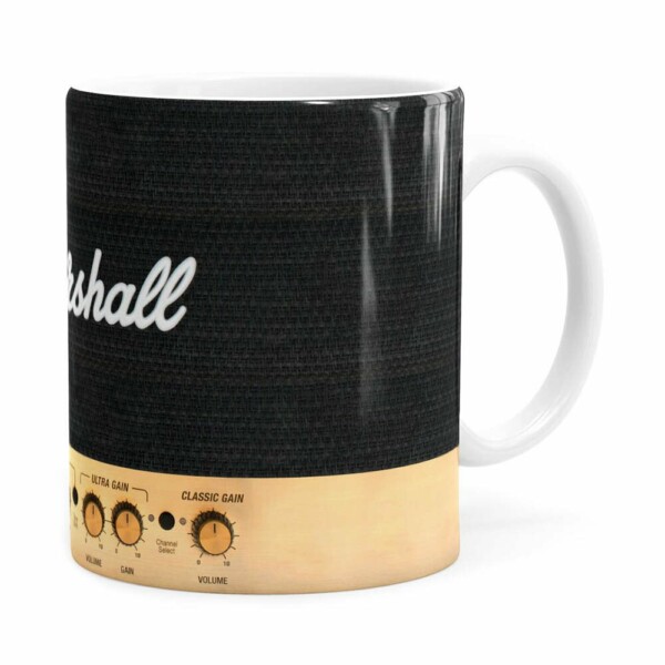 Caneca Marshall Audio Amplificador Branca