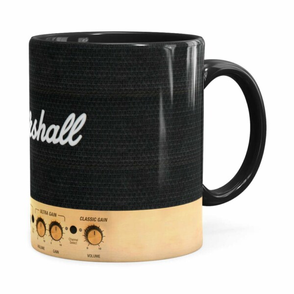 Caneca Marshall Audio Amplificador Preta