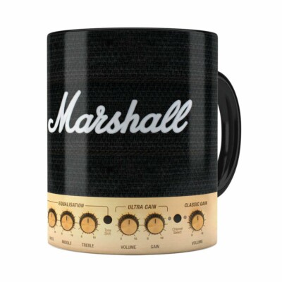 Caneca Marshall Audio Amplificador Preta