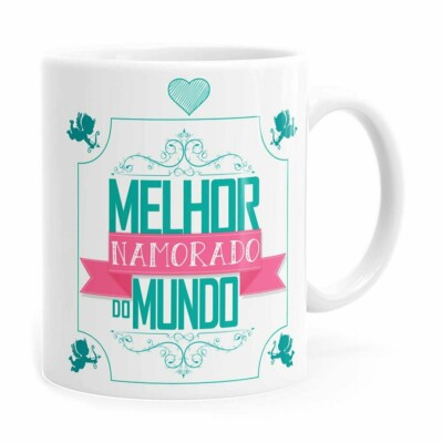 Caneca Melhor Namorado Do Mundo V02 Branca