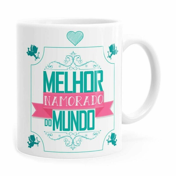 Caneca Melhor Namorado Do Mundo V02 Branca