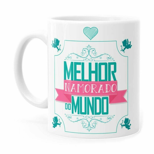 Caneca Melhor Namorado Do Mundo V02 Branca