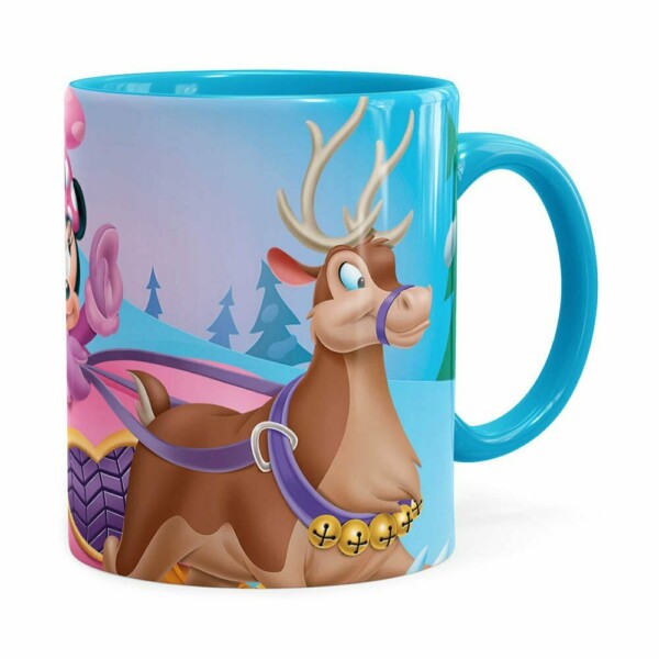 Caneca Minnie Mouse Rena Azul Claro