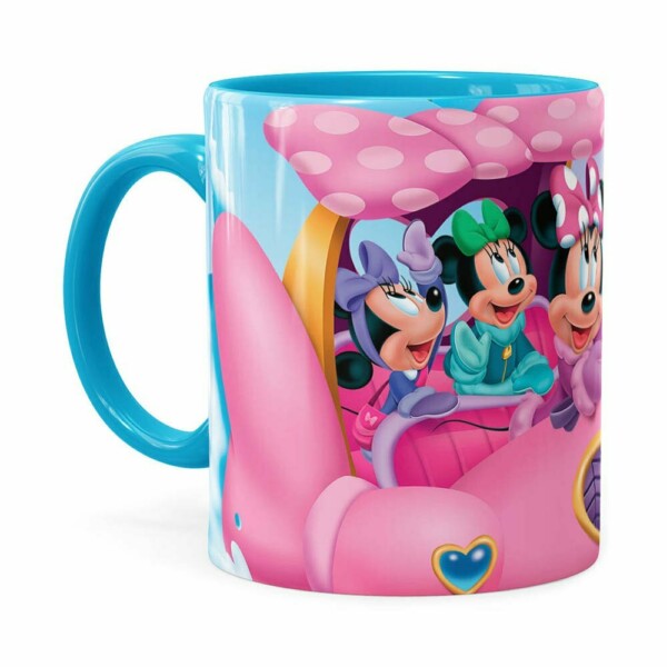 Caneca Minnie Mouse Rena Azul Claro