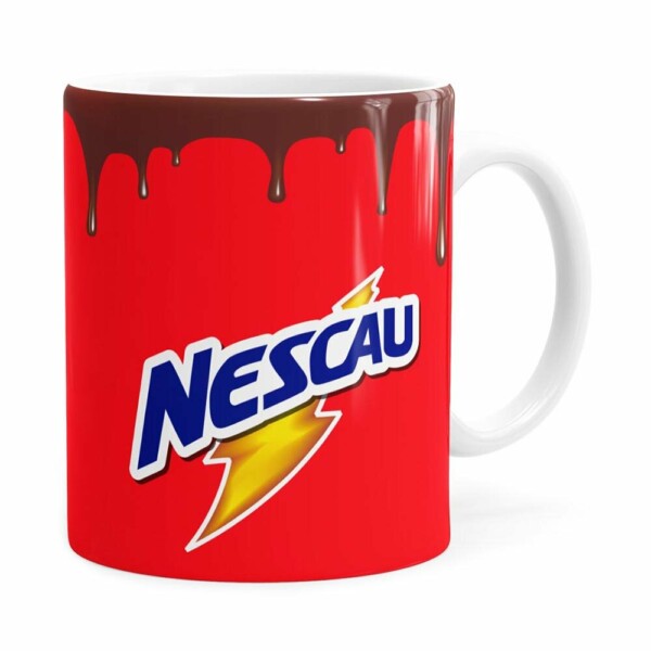 Caneca Nescau Porcelana Branca