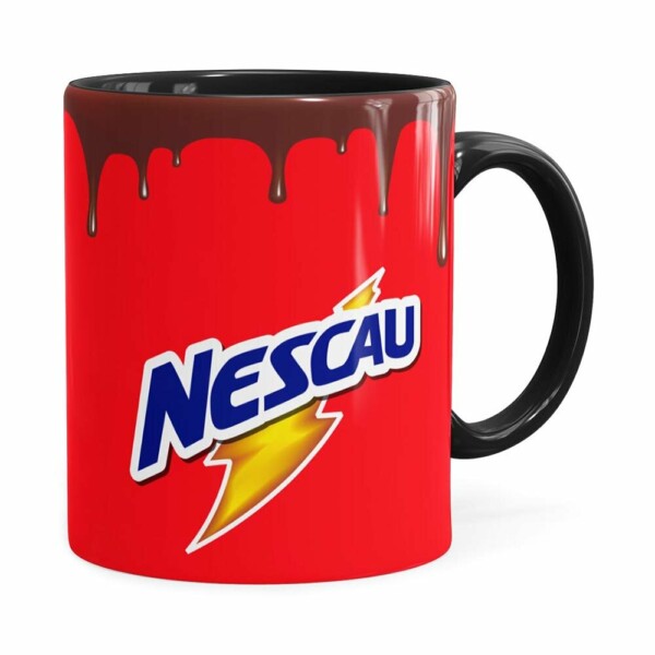 Caneca Nescau Porcelana Preta