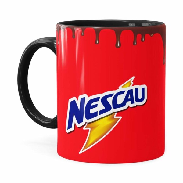 Caneca Nescau Porcelana Preta