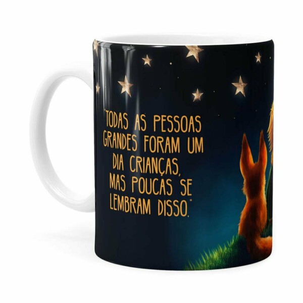 Caneca O Pequeno Príncipe 3d Print Branca