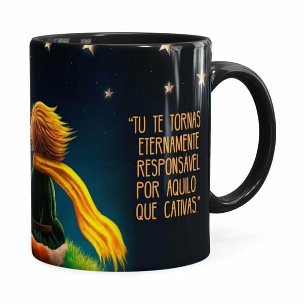 Caneca O Pequeno Príncipe 3d Print Preta