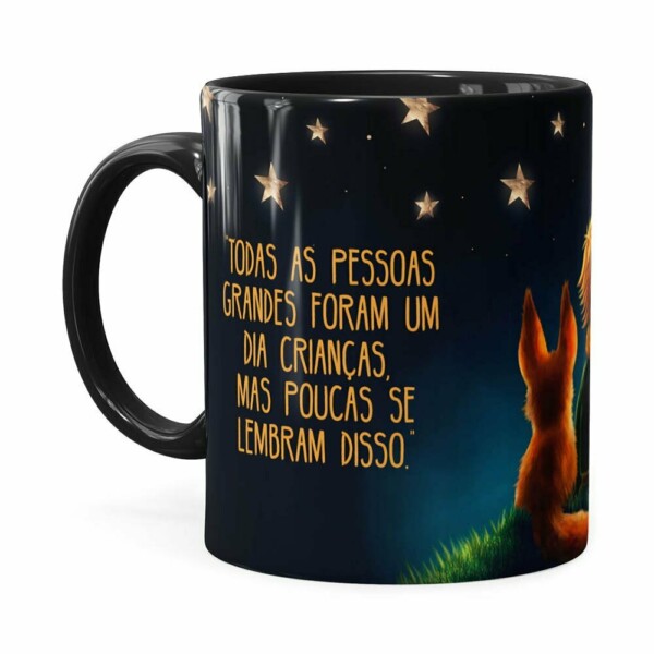 Caneca O Pequeno Príncipe 3d Print Preta