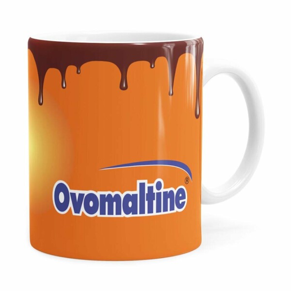 Caneca Ovomaltine Porcelana Branca