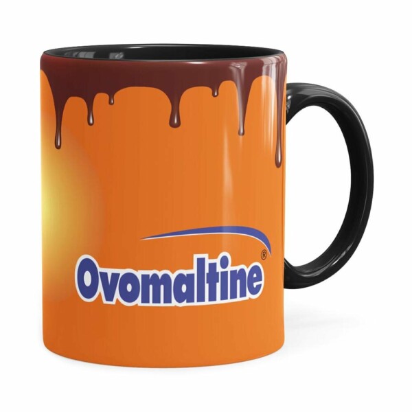 Caneca Ovomaltine Porcelana Preta