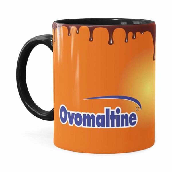 Caneca Ovomaltine Porcelana Preta