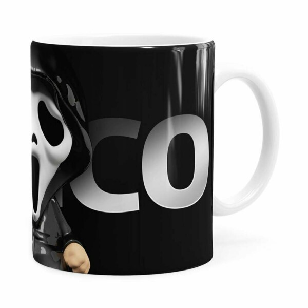 Caneca Pânico 3d Print Branca
