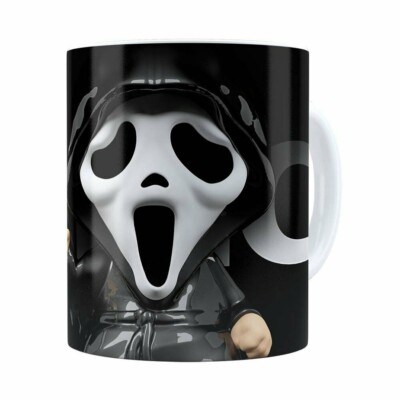 Caneca Pânico 3d Print Branca