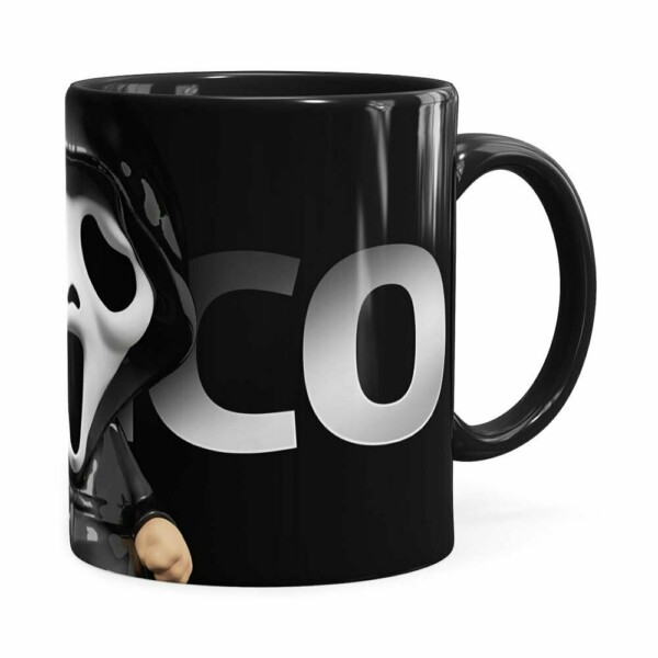 Caneca Pânico 3d Print Preta