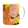 Caneca Peanuts Chocolate Com Amendoim Charlie Branca