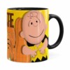 Caneca Peanuts Chocolate Com Amendoim Charlie Preta