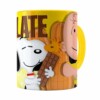 Caneca Peanuts Chocolate Com Amendoim Snoopy Amarela