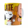 Caneca Peanuts Chocolate Com Amendoim Snoopy Branca