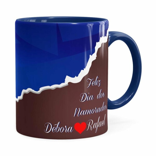Caneca Personalizada Quero Bis De Nós Com Nome Azul Escuro